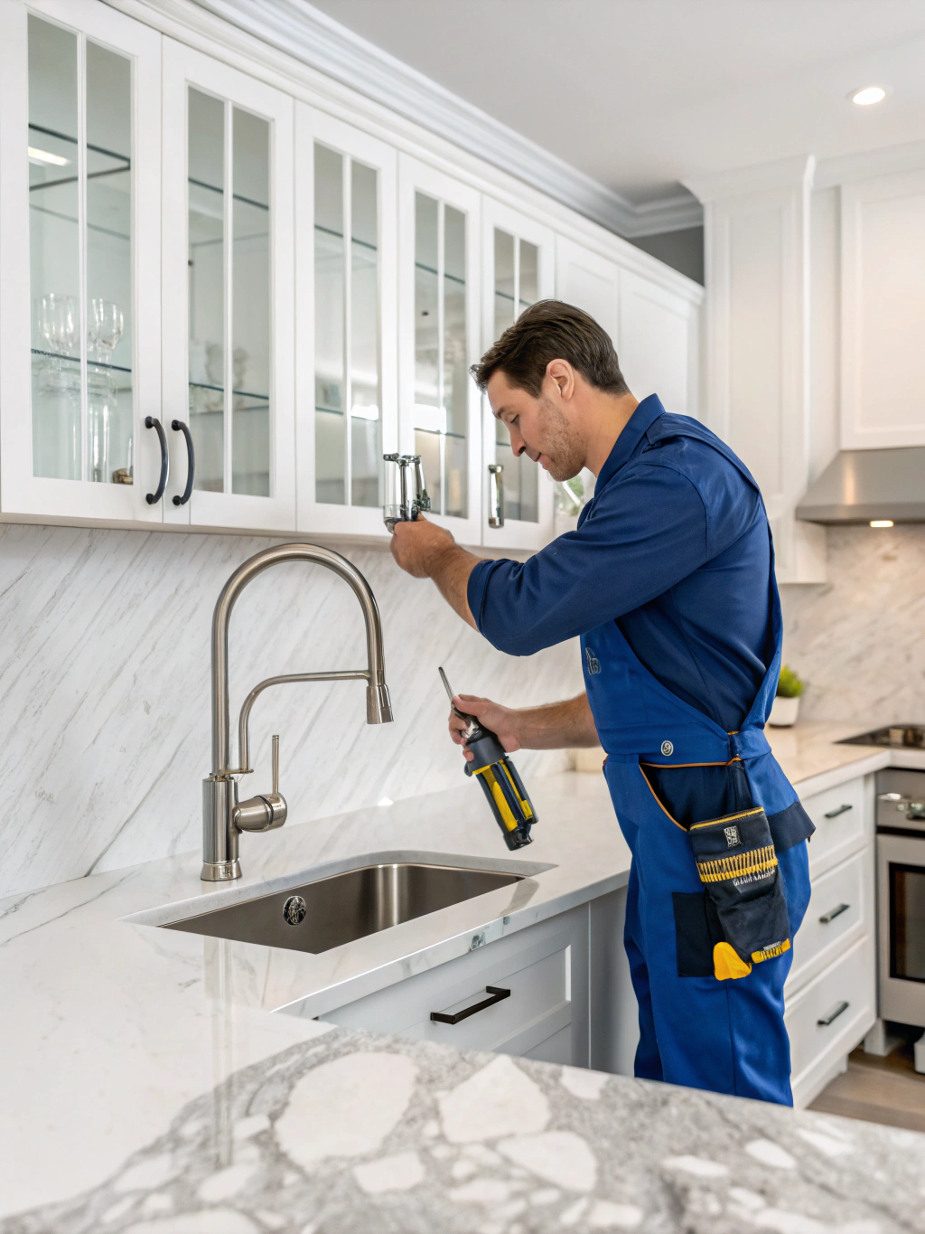 Cambio e instalación de grifos en lavabo y cocina